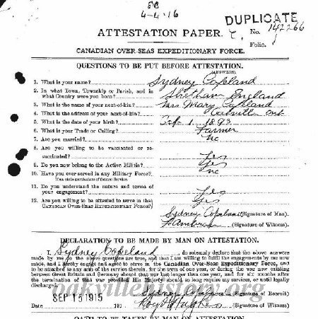 Copeland, Sydney Attestation Paper