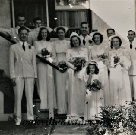 Wedding of Herbert  Merry and Eleanor Merry  -1941 in front of the house