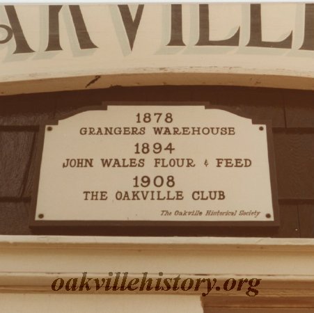 Oakville Club Plaque