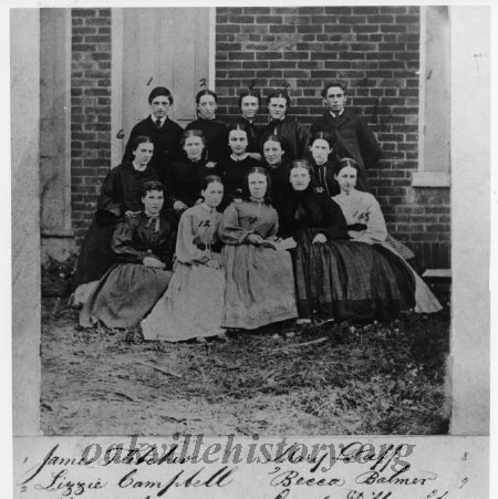 Mary Jane Wilson, centre row, left side - 1865